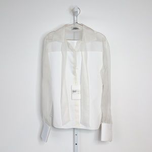 Valentino Sheer Bow Blouse